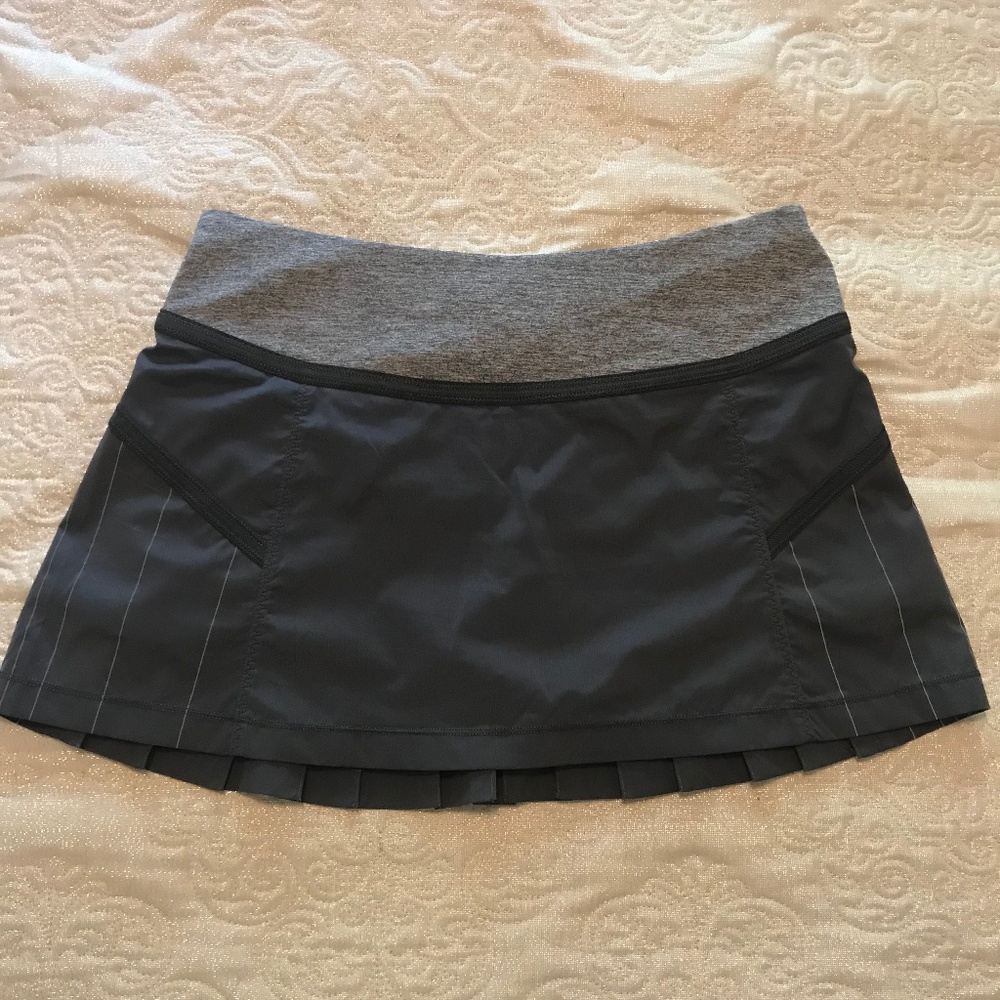 Gray Lululemon Pleated Tennis Skirt